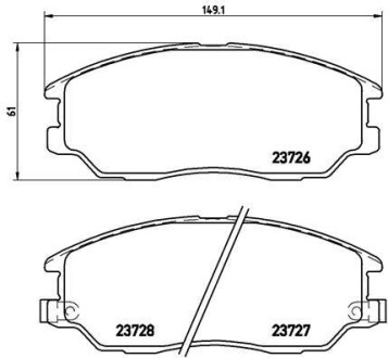 Гальмівні колодки дискові BREMBO P30028
