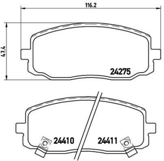 Колодки гальмівні дискові BREMBO P30032