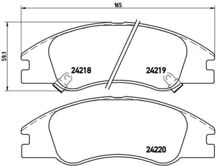 Гальмівні колодки дискові BREMBO P30 042