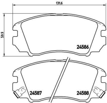Комплект гальмівних колодок BREMBO P30043