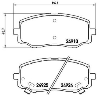 Гальмівні колодки дискові BREMBO P30045