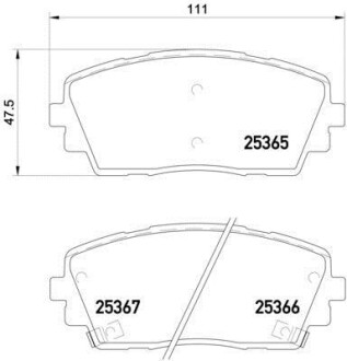 Комплект гальмівних колодок BREMBO P30053