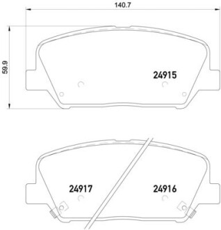 Гальмівні колодки тюнінгові BREMBO P30065X