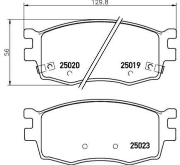 Комплект гальмівних колодок BREMBO P30069