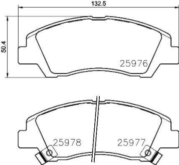 Комплект гальмівних колодок BREMBO P30076