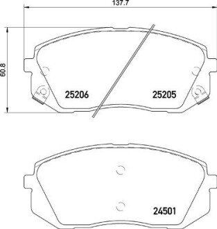 Гальмівні колодки дискові BREMBO P30 093 (фото 1)