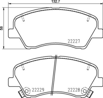 Комплект гальмівних колодок BREMBO P30098