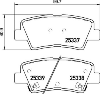 Комплект гальмівних колодок BREMBO P30106