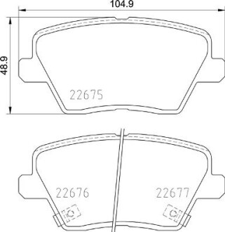 Комплект гальмівних колодок BREMBO P30109