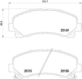 Комплект гальмівних колодок BREMBO P34007