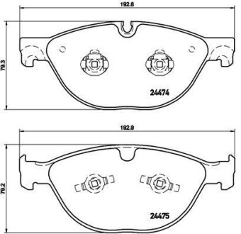 Комплект гальмівних колодок BREMBO P36025