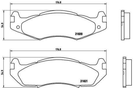 Гальмівні колодки дискові BREMBO P37001