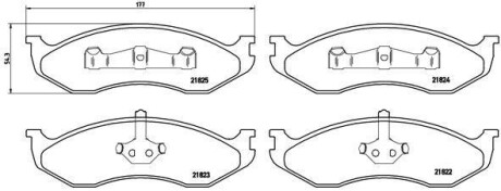 Гальмівні колодки дискові BREMBO P37004