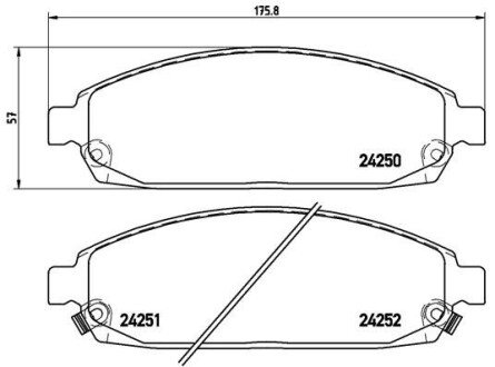 Колодки гальмівні дискові BREMBO P37010