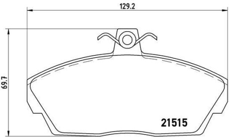 Комплект гальмівних колодок BREMBO P44010