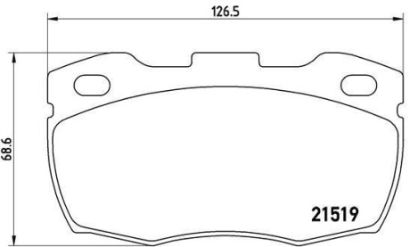 Комплект гальмівних колодок BREMBO P44015