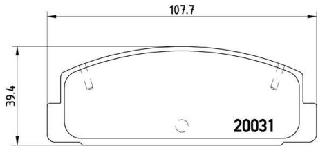 Комплект гальмівних колодок BREMBO P49037
