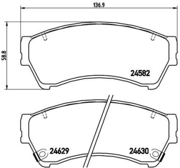 Гальмівні колодки дискові BREMBO P49 039