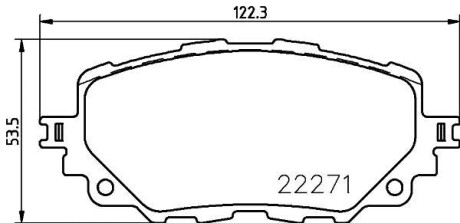 Комплект гальмівних колодок BREMBO P49054