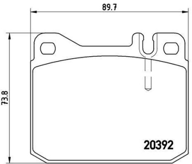 Комплект гальмівних колодок BREMBO P50002