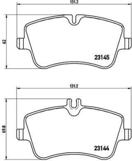Комплект гальмівних колодок BREMBO P50046