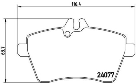Комплект гальмівних колодок BREMBO P50054