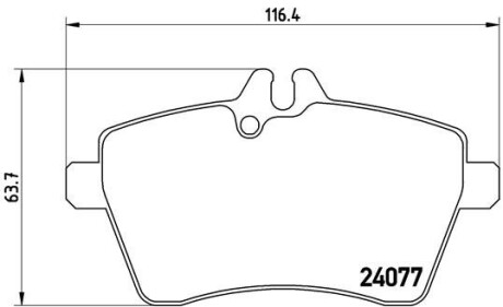 Гальмівні колодки дискові BREMBO P50 056 (фото 1)