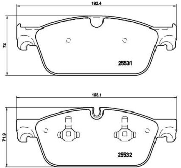 Гальмівні колодки дискові BREMBO P50 102