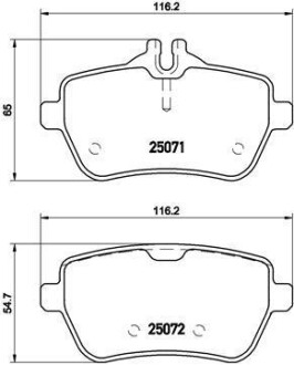 Комплект гальмівних колодок BREMBO P50103