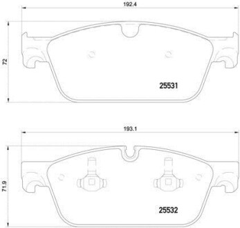 Фото гальмівні колодки дискові BREMBO P50112 Гальмівні колодки дискові BREMBO P50112