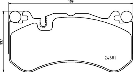 Комплект гальмівних колодок BREMBO P50142