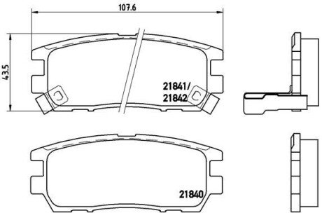 Фото гальмівні колодки дискові BREMBO P54 018 Гальмівні колодки дискові BREMBO P54 018