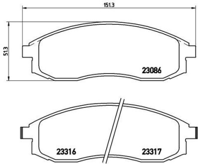 Гальмівні колодки дискові BREMBO P54032