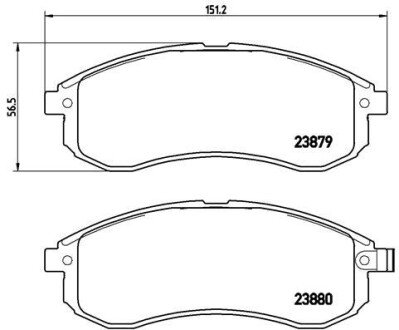 Фото гальмівні колодки дискові BREMBO P54 033 Гальмівні колодки дискові BREMBO P54 033