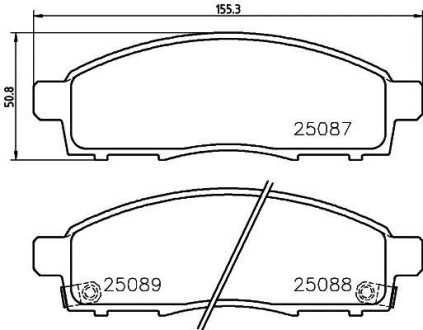 Комплект гальмівних колодок BREMBO P54055