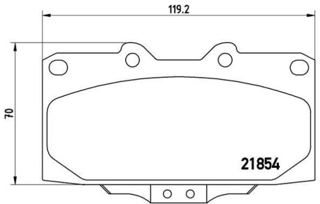 Комплект гальмівних колодок BREMBO P56034