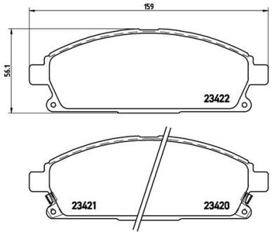 Гальмівні колодки дискові BREMBO P56 040 (фото 1)