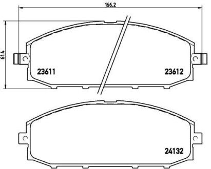 Гальмівні колодки BREMBO P56041