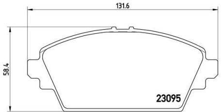 Комплект гальмівних колодок BREMBO P56044