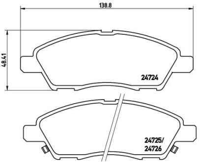 Гальмівні колодки дискові BREMBO P56 070