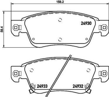 Гальмівні колодки дискові BREMBO P56080