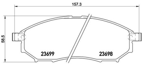 Гальмівні колодки дискові BREMBO P56 094 (фото 1)