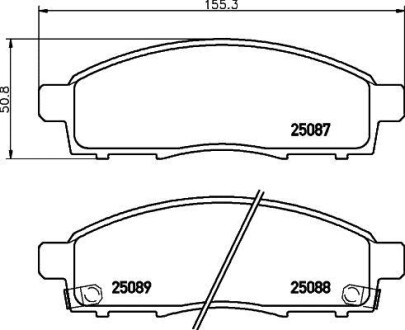 Комплект гальмівних колодок BREMBO P56102