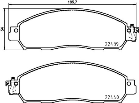 Комплект гальмівних колодок BREMBO P56118