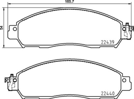 Комплект гальмівних колодок BREMBO P56120