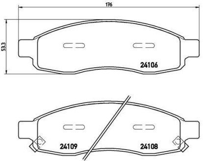 Гальмівні колодки дискові BREMBO P58001
