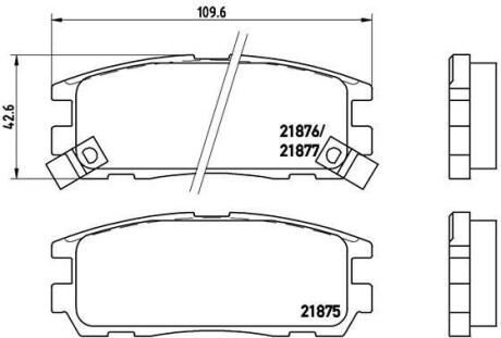 Гальмівні колодки дискові BREMBO P59021