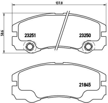 Гальмівні колодки пер. Trooper/Frontera/Monterey 91-04 (AKEBONO) BREMBO P 59 033