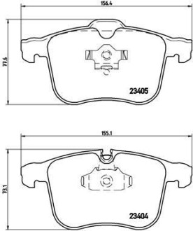 Комплект гальмівних колодок BREMBO P59049