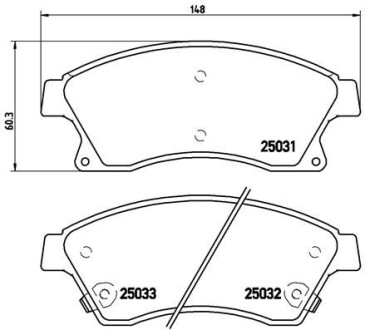 Гальмівні колодки тюнінгові BREMBO P59076X